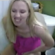A pretty blonde girl is recorded farting repeatedly while in her bathroom. The farts are wet, so she wipes her ass when finished. About 3.5 minutes.